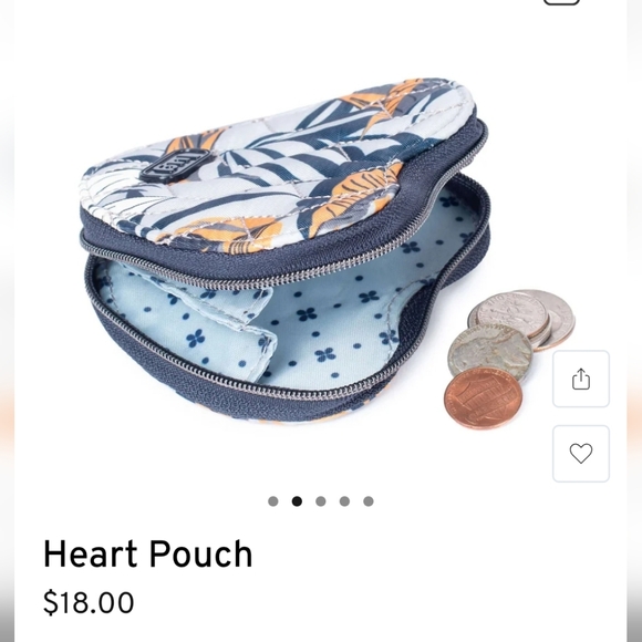 NWT Lug Heart Pouch + Satin Luxe Strap = Wristlet, $30 Retail See Screenshots - Picture 7 of 11